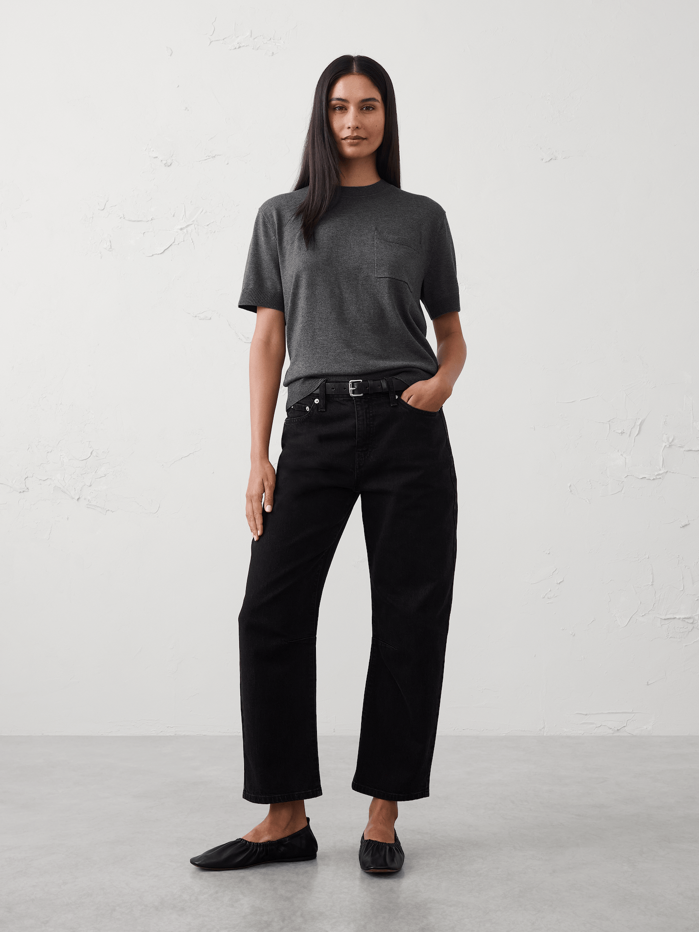 Image number 1 showing, Forever Pocket Sweater T-Shirt