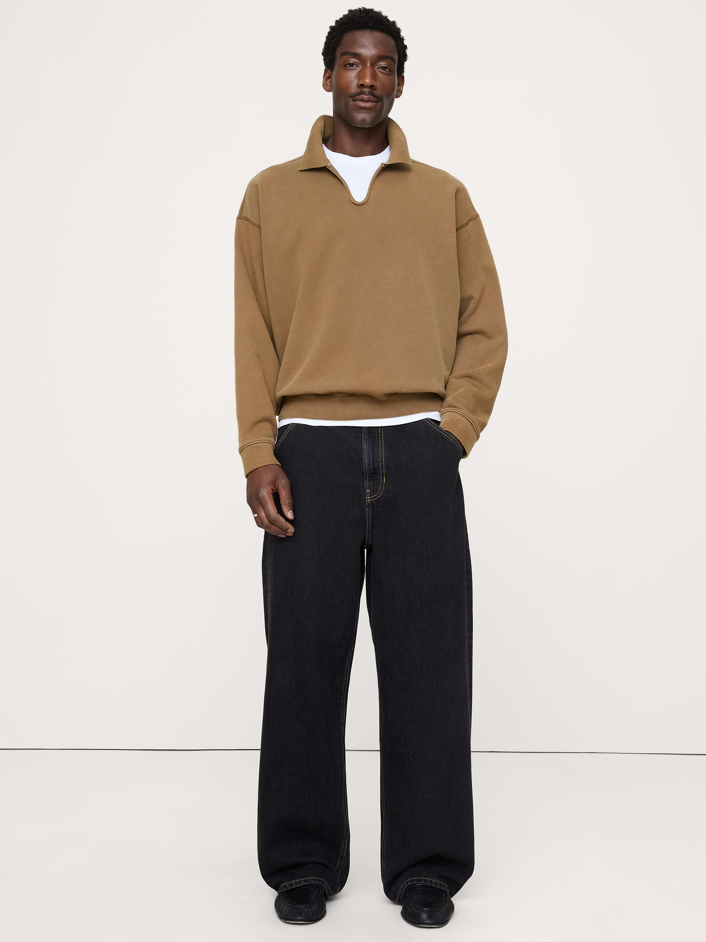 Image 5 of 6, French Terry Popover Polo