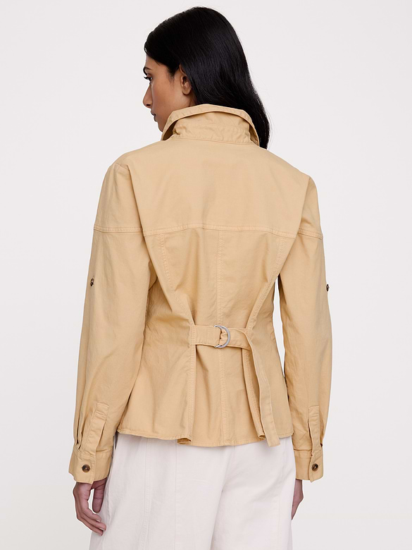 Haut à taille plissée en coton extensible