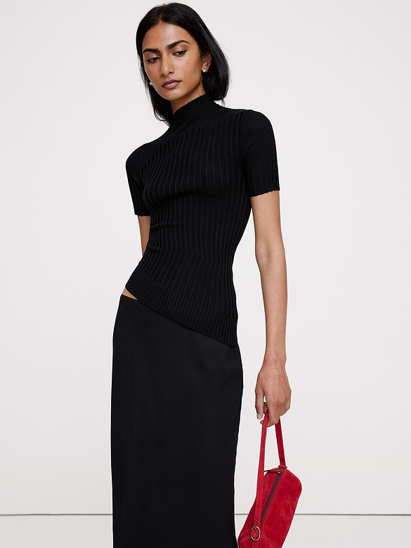 Sculpted Asymmetrical Sweater Tee
