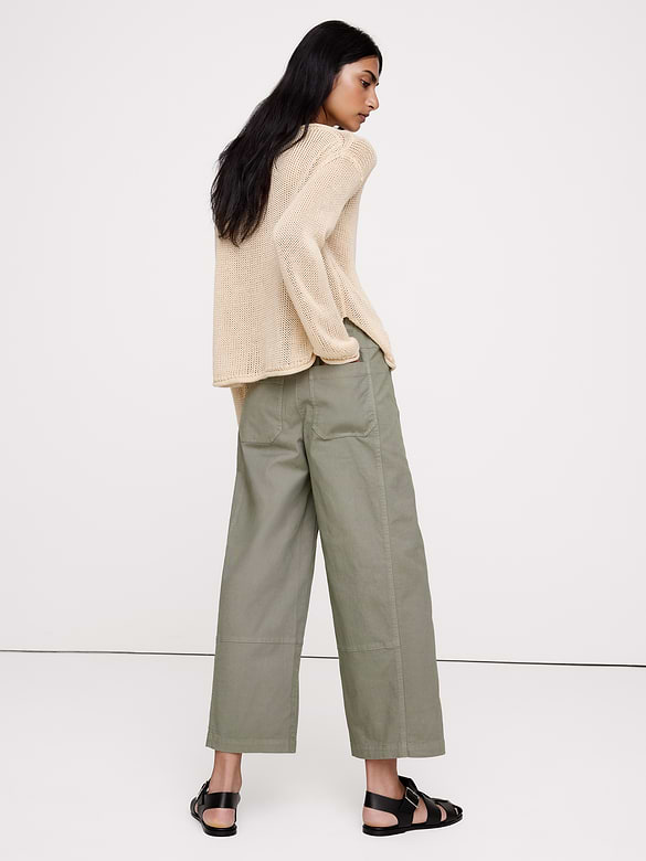 Mid-Rise Relaxed Painter Pull-On Pant