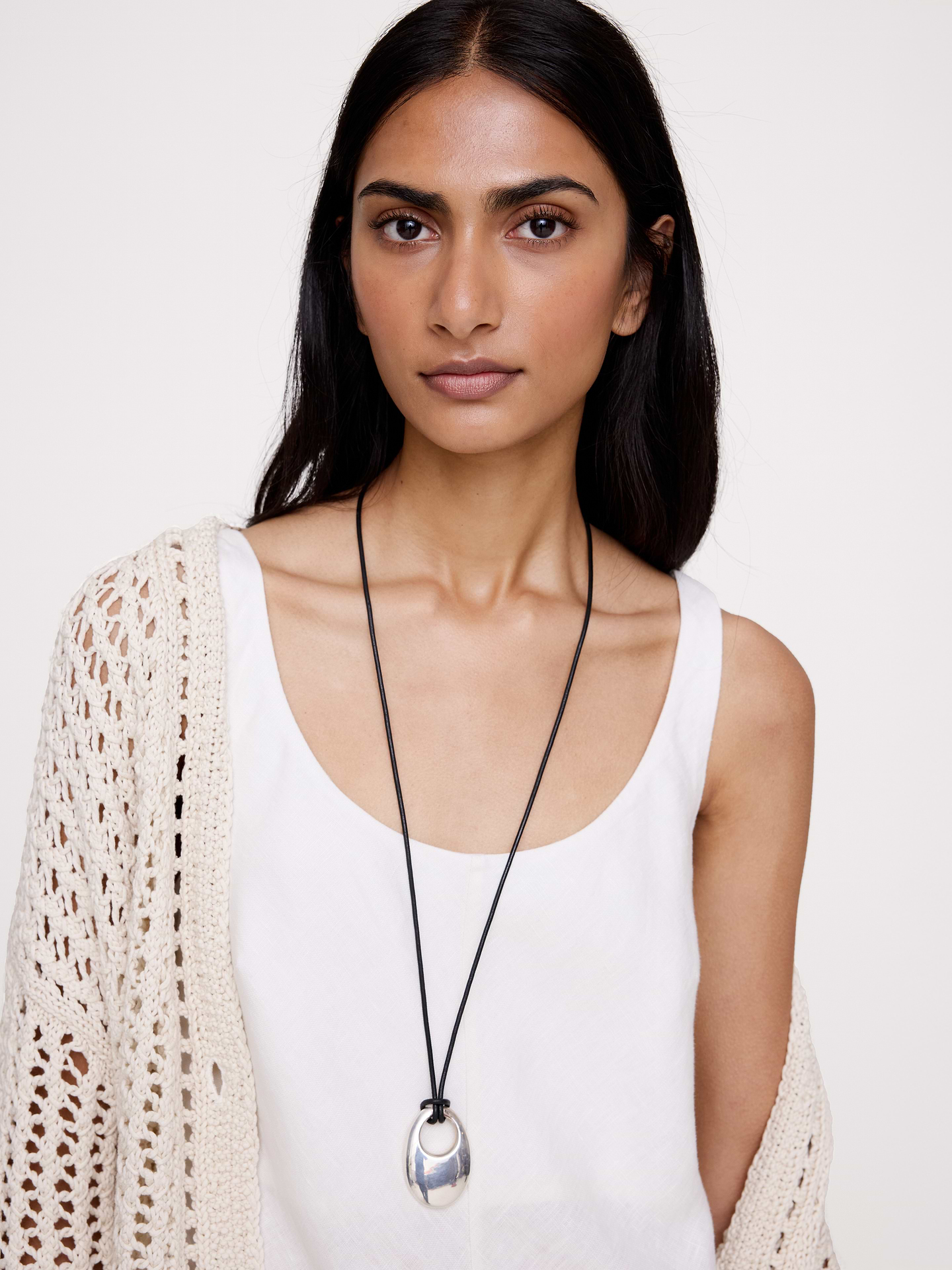 Image number 2 showing, O-Ring Sculpted Necklace
