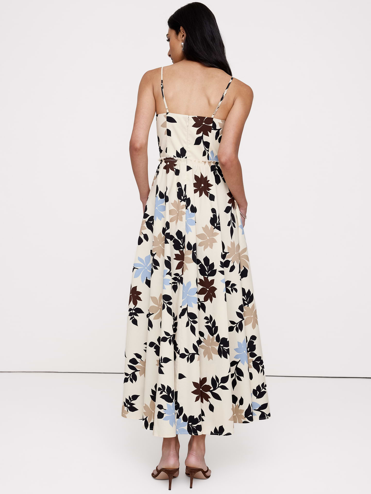 Image number 2 showing, Soft Cotton Corset Maxi Dress
