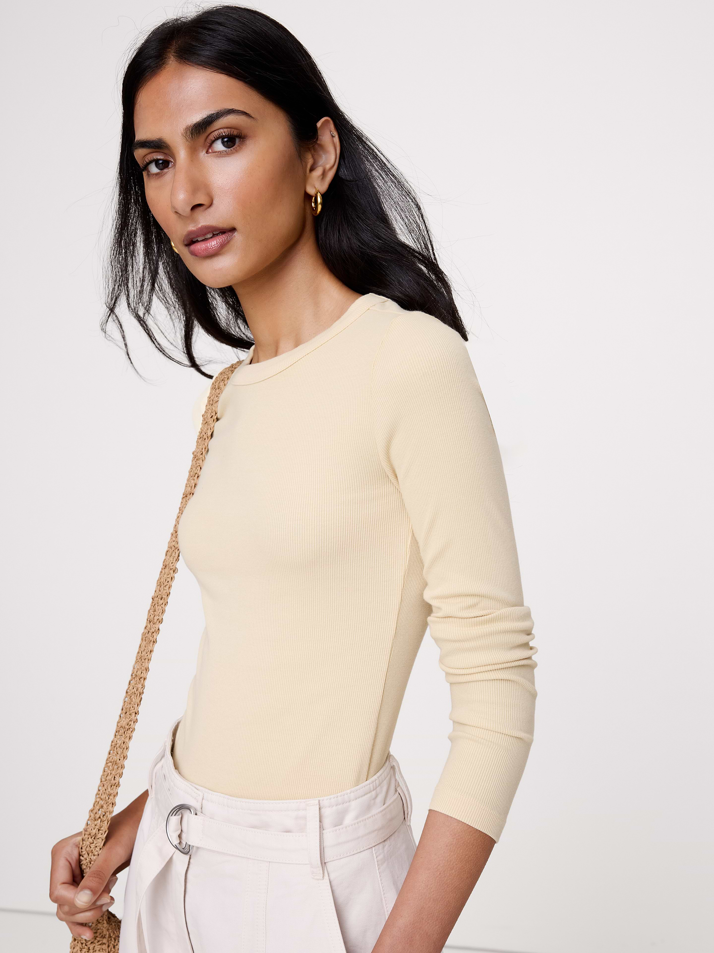 Image number 1 showing, Ribbed Crew-Neck T-Shirt