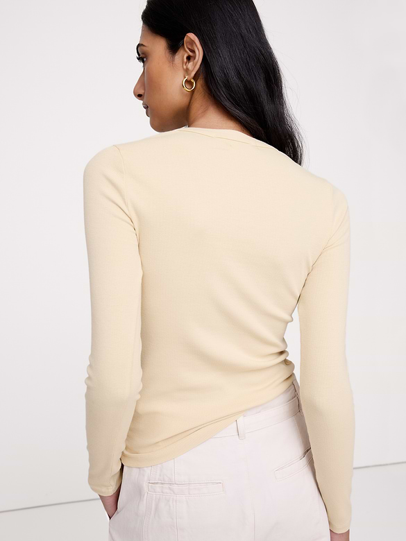 Ribbed Crew-Neck T-Shirt