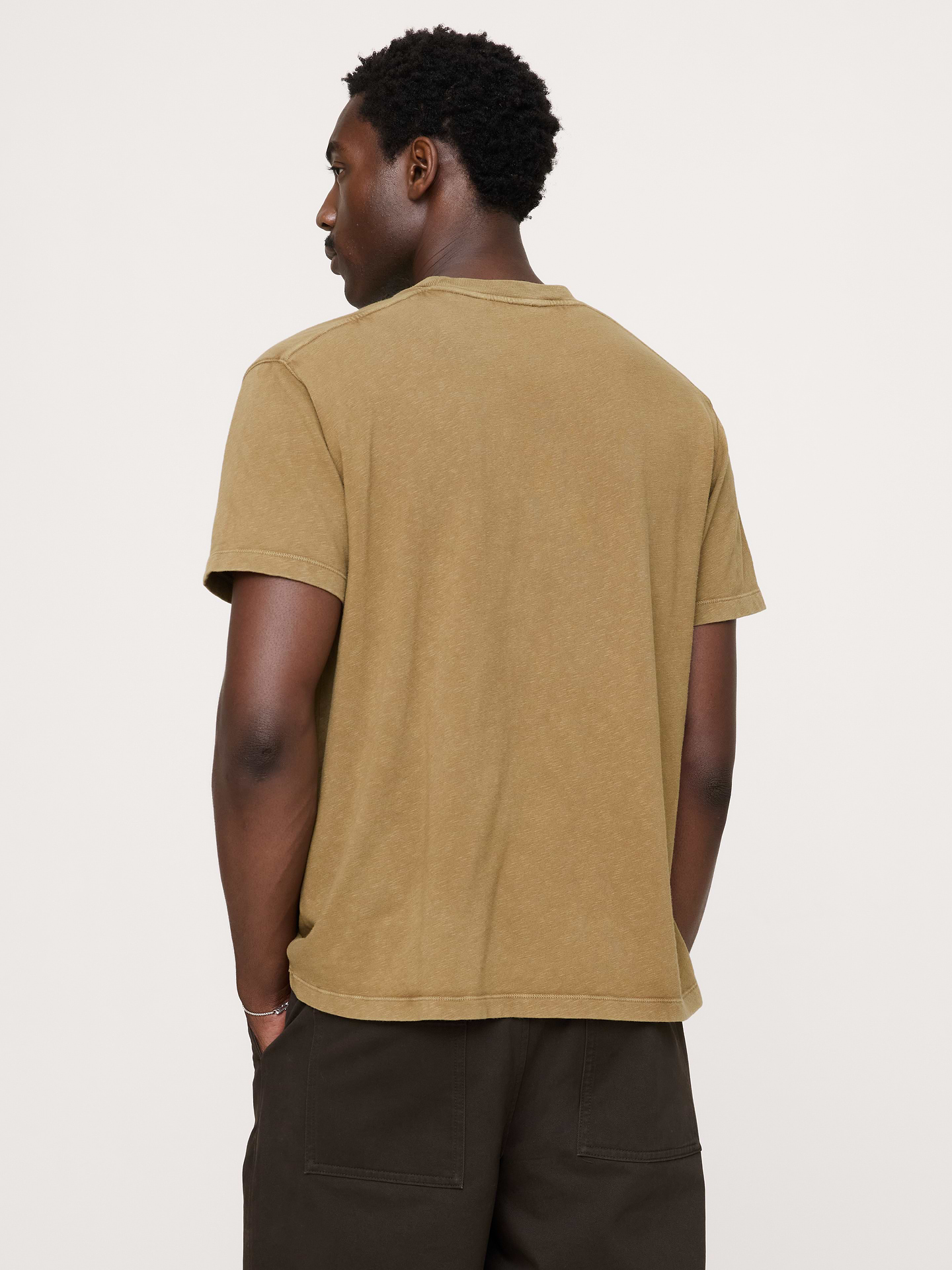 L'image numéro 3 présente T-shirt ras du cou classique en coton flammé