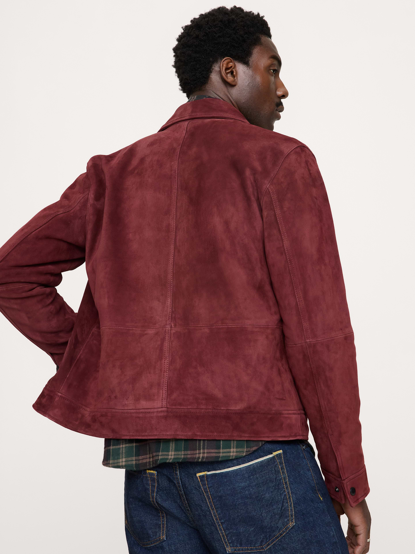Image number 3 showing, Suede Trucker Jacket