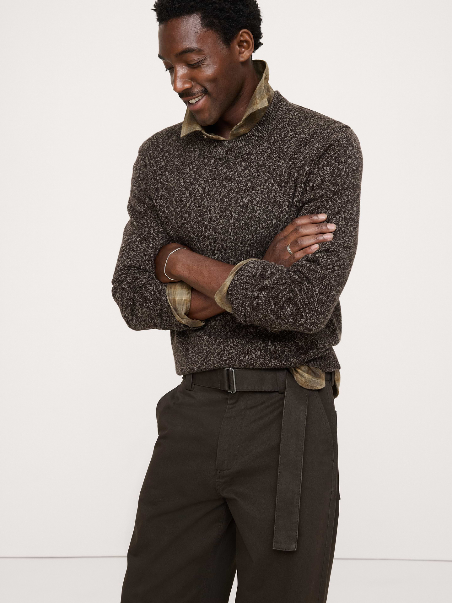 Image 3 of 7, Loose Belted Chino