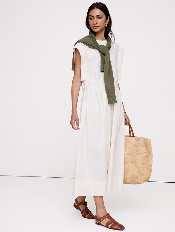 Cotton Poplin Maxi Dress