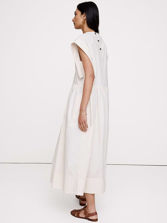 Cotton Poplin Maxi Dress