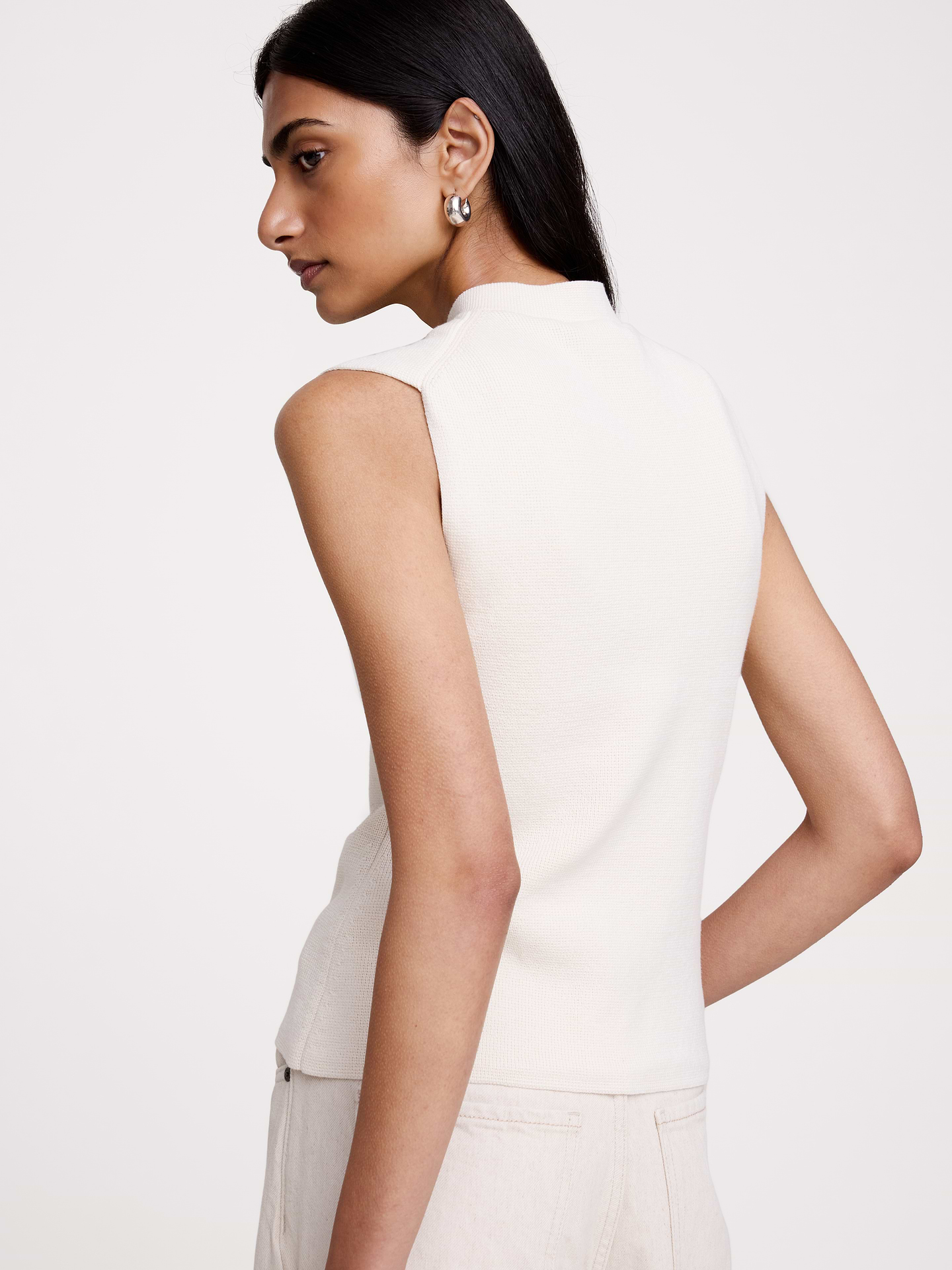 Image number 2 showing, Larkspur Cotton-Silk Sweater Vest