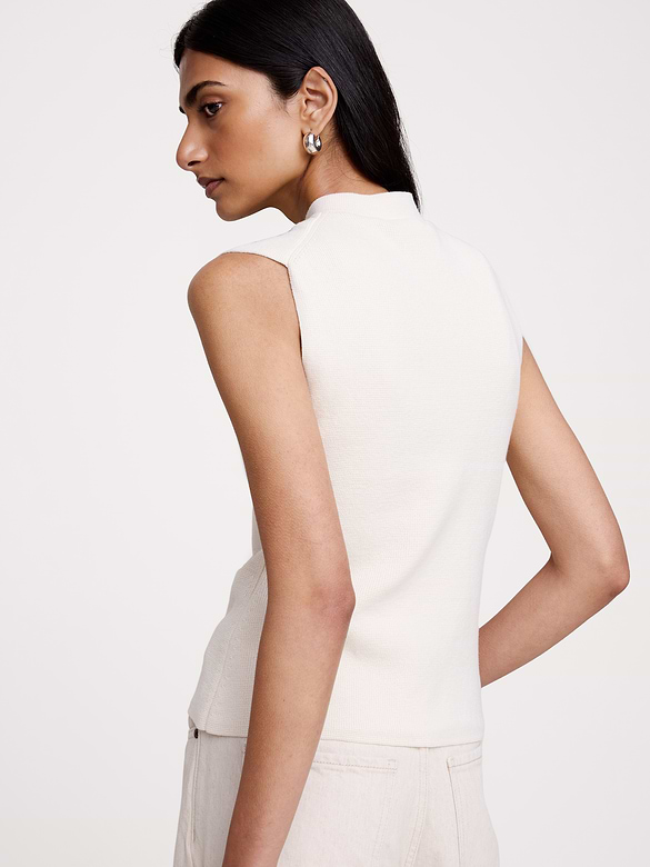 Larkspur Cotton-Silk Sweater Vest