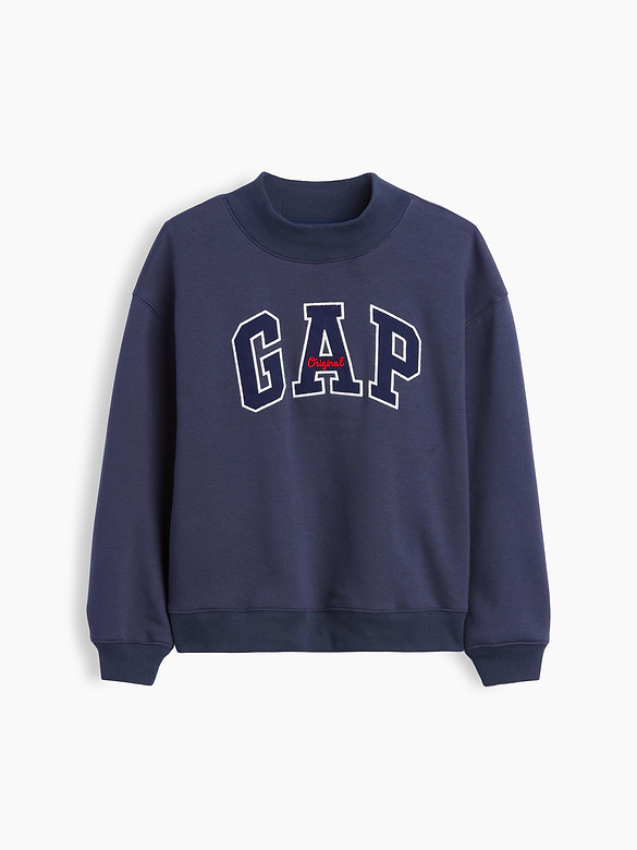 Kids VintageSoft Oversized Mockneck Logo Sweatshirt