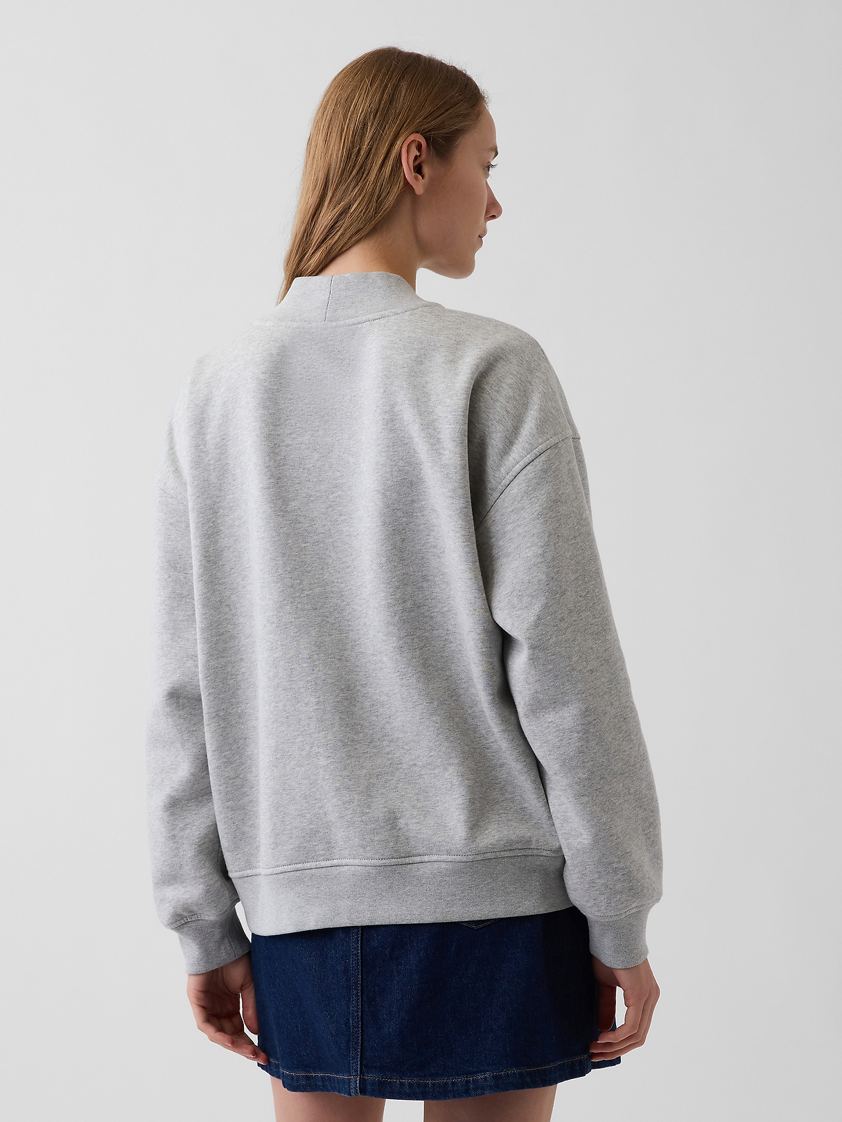 VintageSoft Oversized Mockneck Logo Sweatshirt | Gap