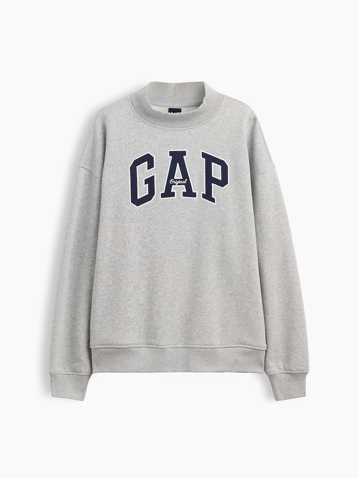 Image number 7 showing, VintageSoft Oversized Mockneck Logo Sweatshirt