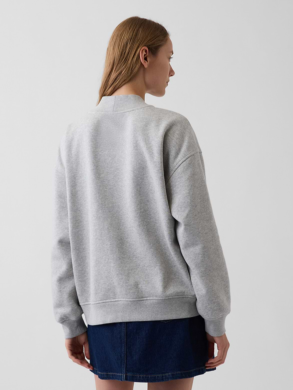 VintageSoft Oversized Mockneck Logo Sweatshirt
