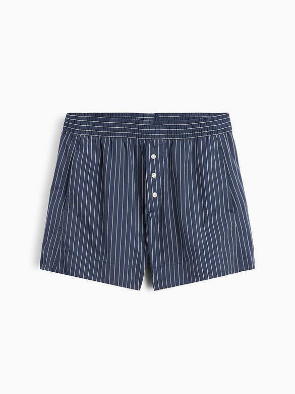 Organic Cotton Poplin Stripe Boxer Shorts