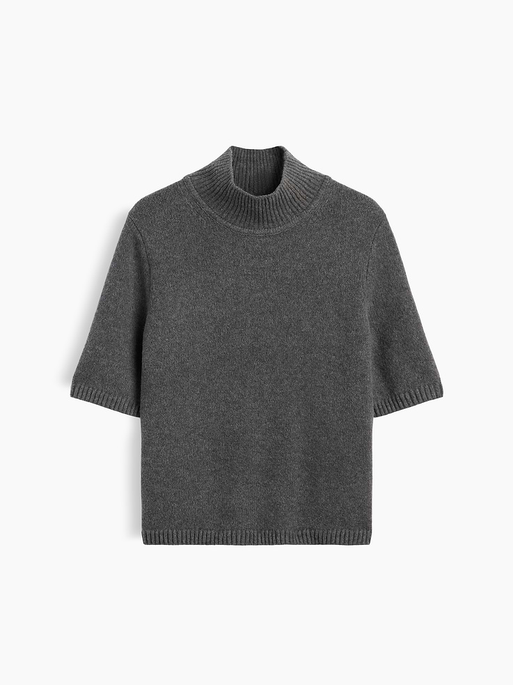 Image number 5 showing, CashSoft Mockneck Elbow-Sleeve Sweater