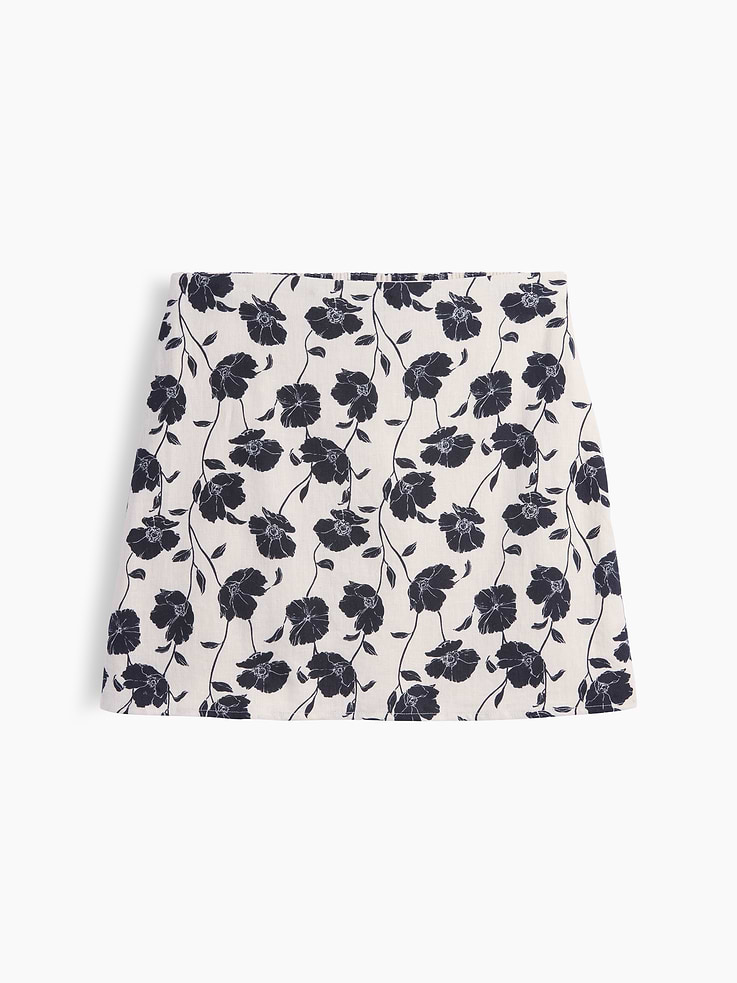 Image number 5 showing, Linen-Blend Mini Skirt
