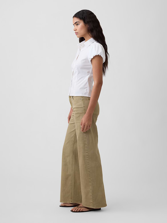 Mid Rise Wide-Leg Jeans
