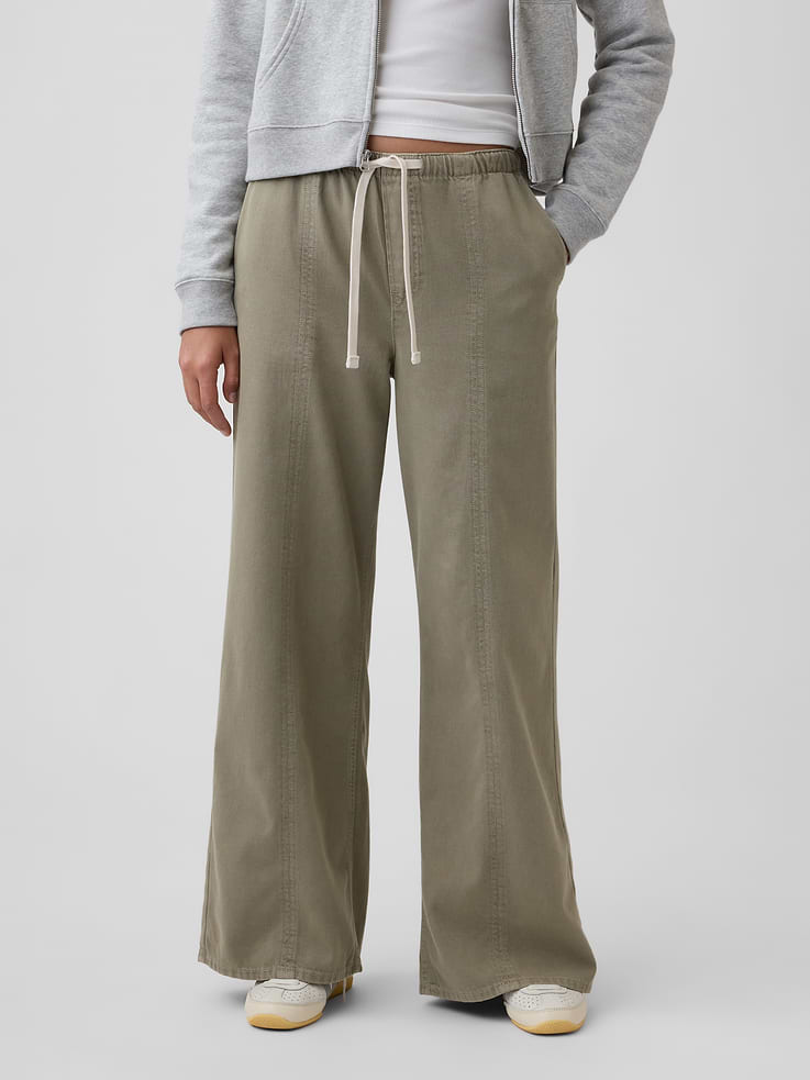 Image number 2 showing, Mid Rise SuperLight Pull-On Wide-Leg Jeans