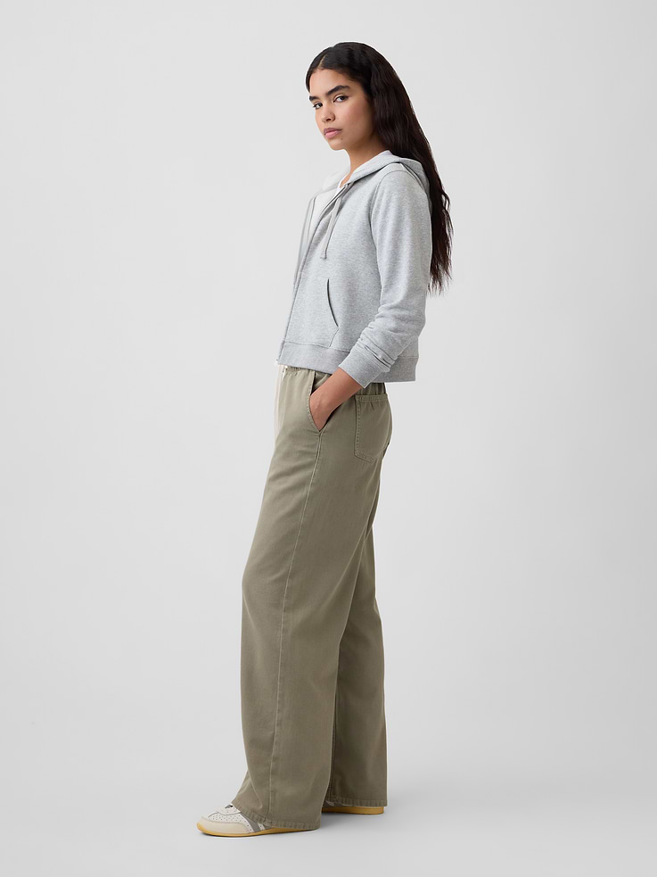 Image number 3 showing, Mid Rise SuperLight Pull-On Wide-Leg Jeans