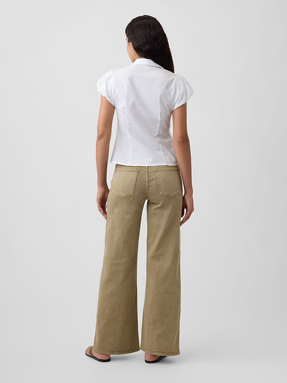 Mid Rise Wide-Leg Jeans