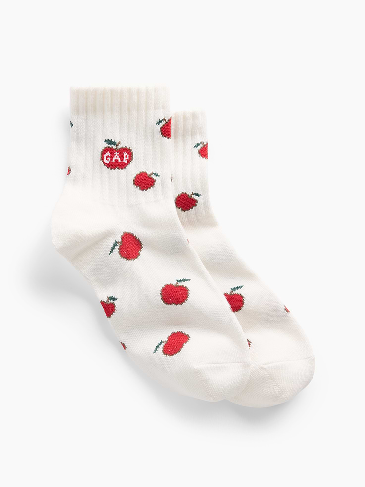 Image number 1 showing, NYC Icon Print Half Crew Socks