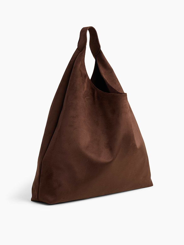 Slouchy Vegan-Suede Tote Bag
