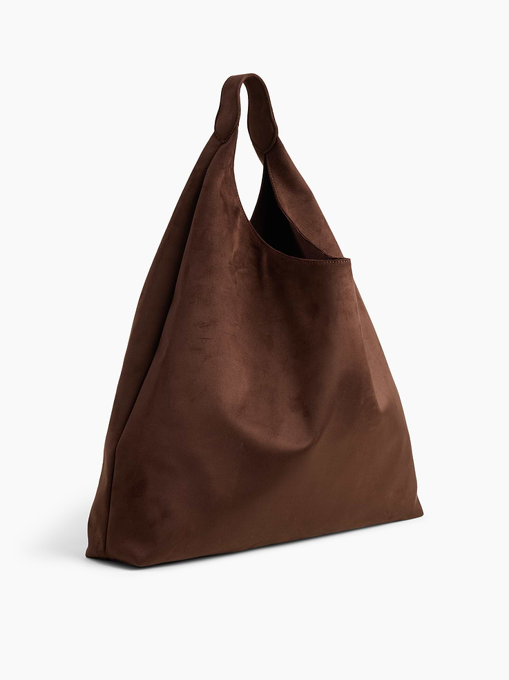 Image number 2 showing, Slouchy Vegan-Suede Tote Bag