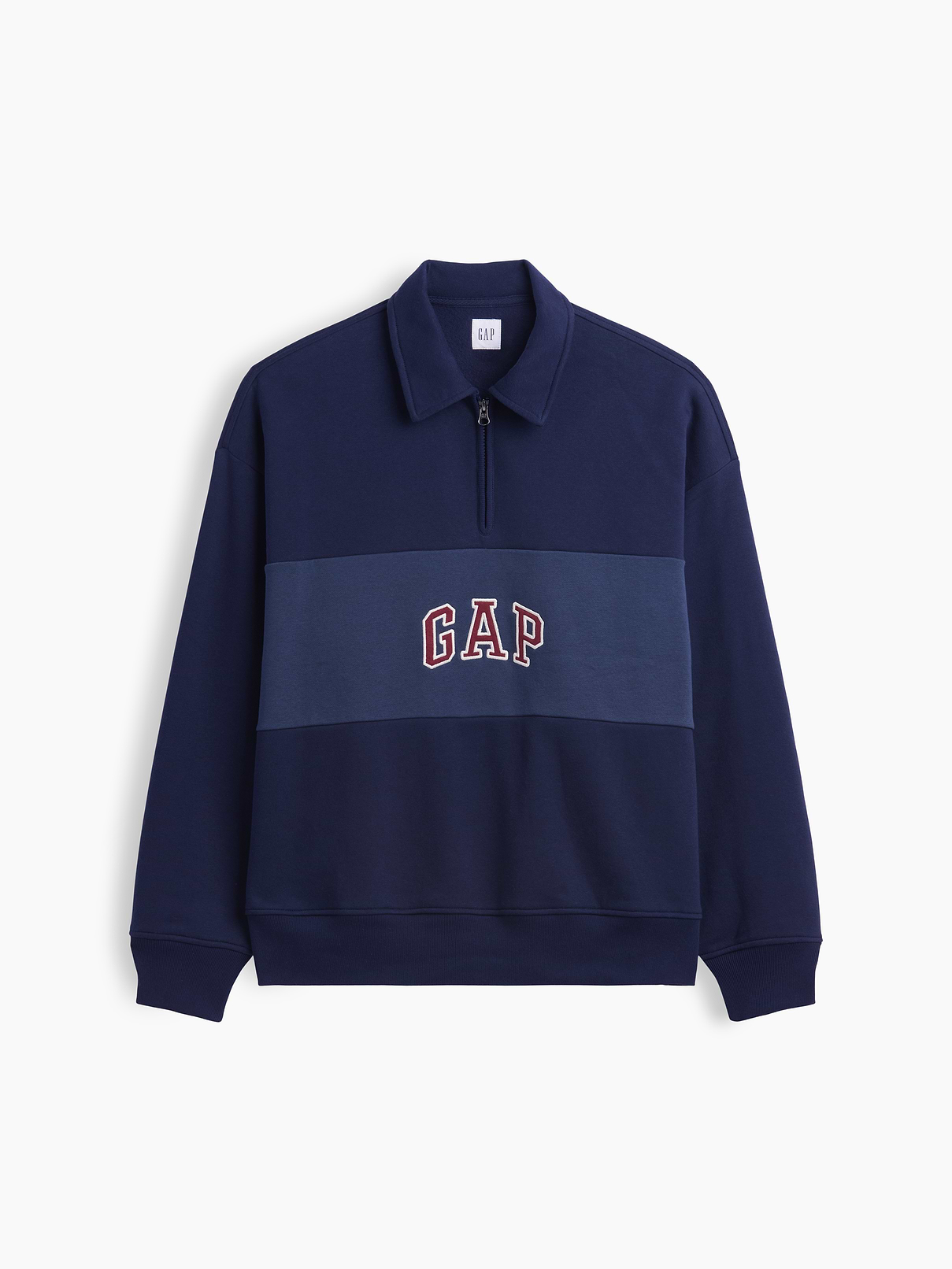 Oversized Gap Logo Quarter-Zip Sweatshirt | Gap Factory
