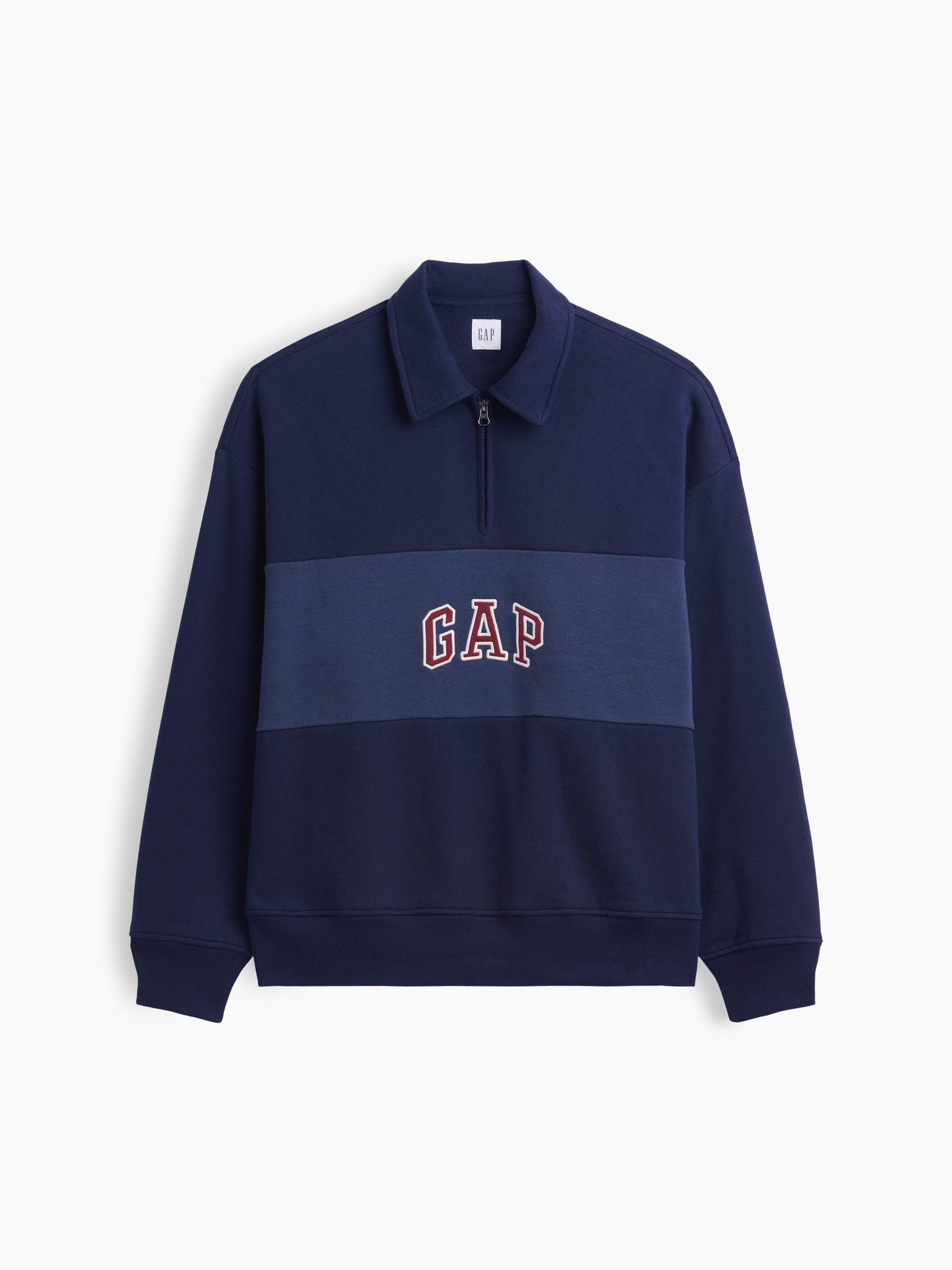 Oversized Gap Logo Quarter-Zip Sweatshirt | Gap Factory