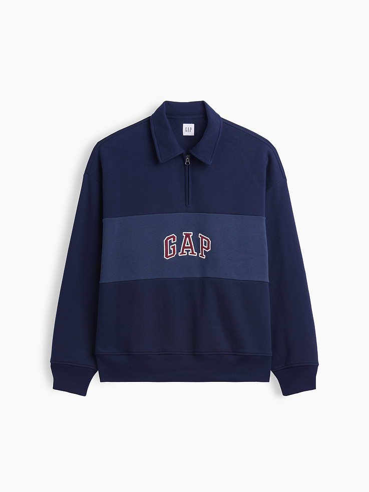 Image number 4 showing, Oversized Gap Logo Quarter-Zip Sweatshirt