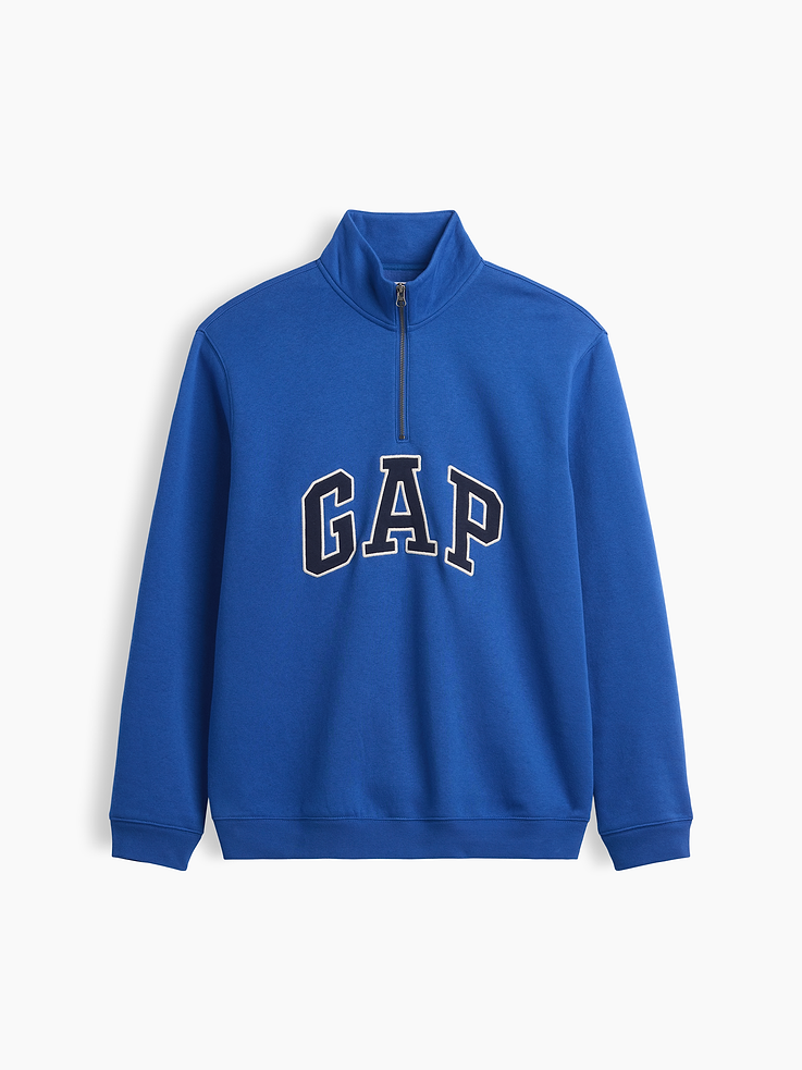 Image 5 of 5, Relaxed Gap Logo Quarter-Zip Sweatshirt