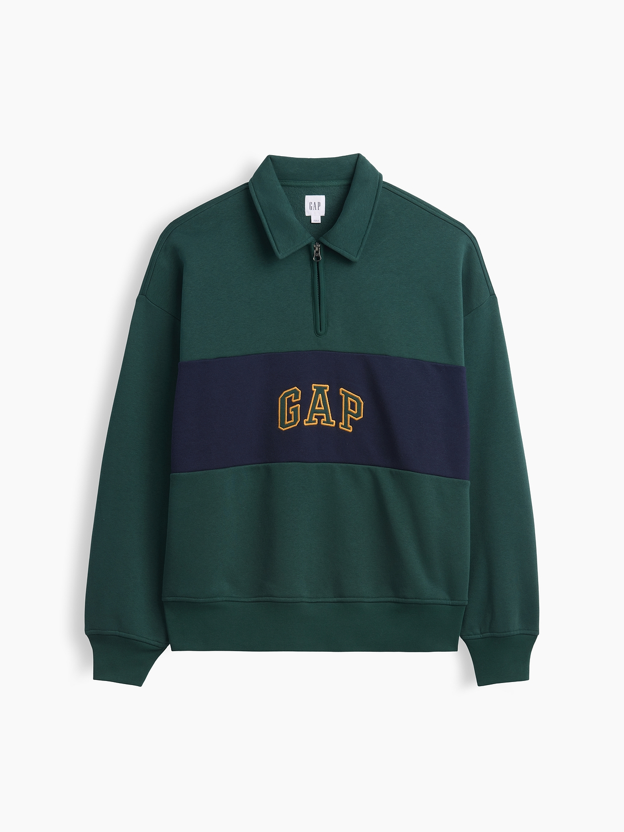 Oversized Gap Logo Quarter-Zip Sweatshirt | Gap Factory