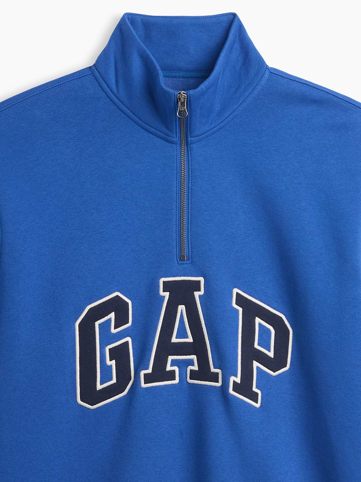Image 4 of 5, Relaxed Gap Logo Quarter-Zip Sweatshirt