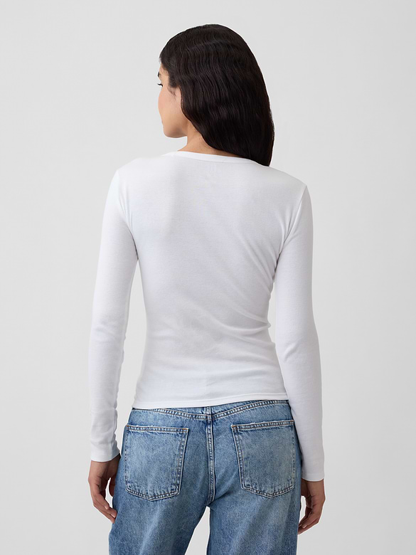 Modern Ribbed Crewneck T-Shirt
