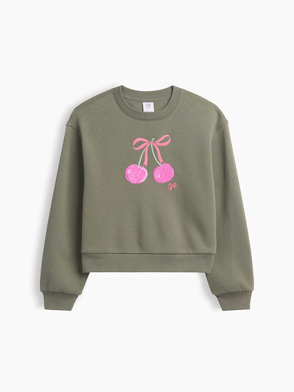 Kids Relaxed Wedge Crewneck Sweatshirt
