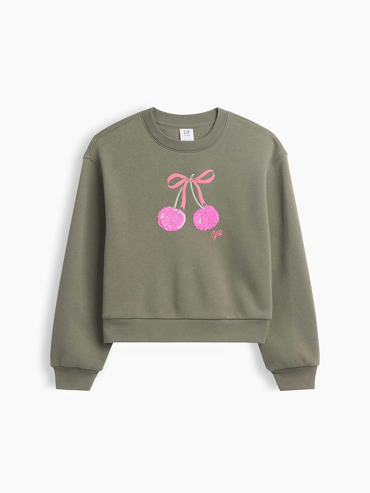 Image number 1 showing, Kids Relaxed Wedge Crewneck Sweatshirt