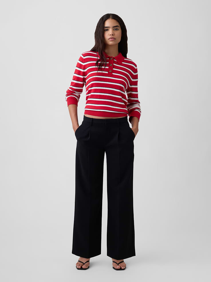 Image number 1 showing, 100% Recycled Easy Crepe Trousers
