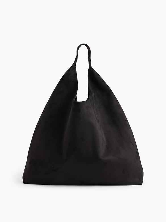 Slouchy Vegan-Suede Tote Bag