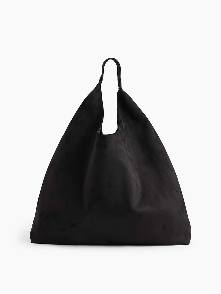 Image number 1 showing, Slouchy Vegan-Suede Tote Bag