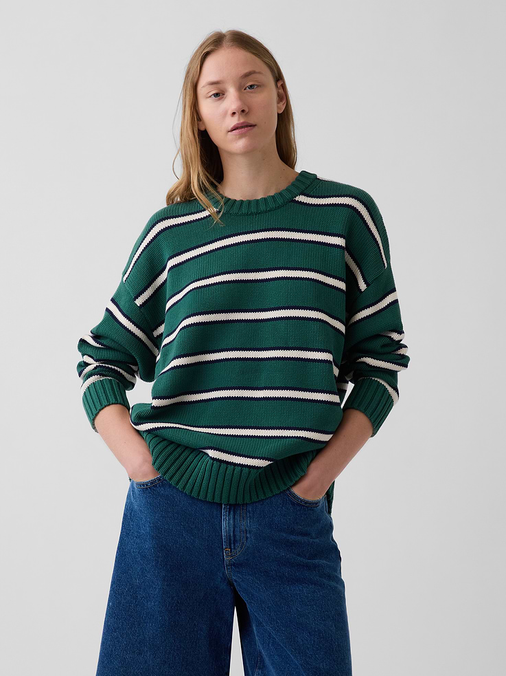 Image number 1 showing, 100% Cotton Oversized Sweater