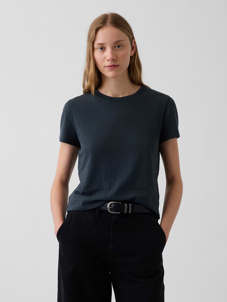 Image number 1 showing, 100% Cotton Authentic Shrunken T-Shirt