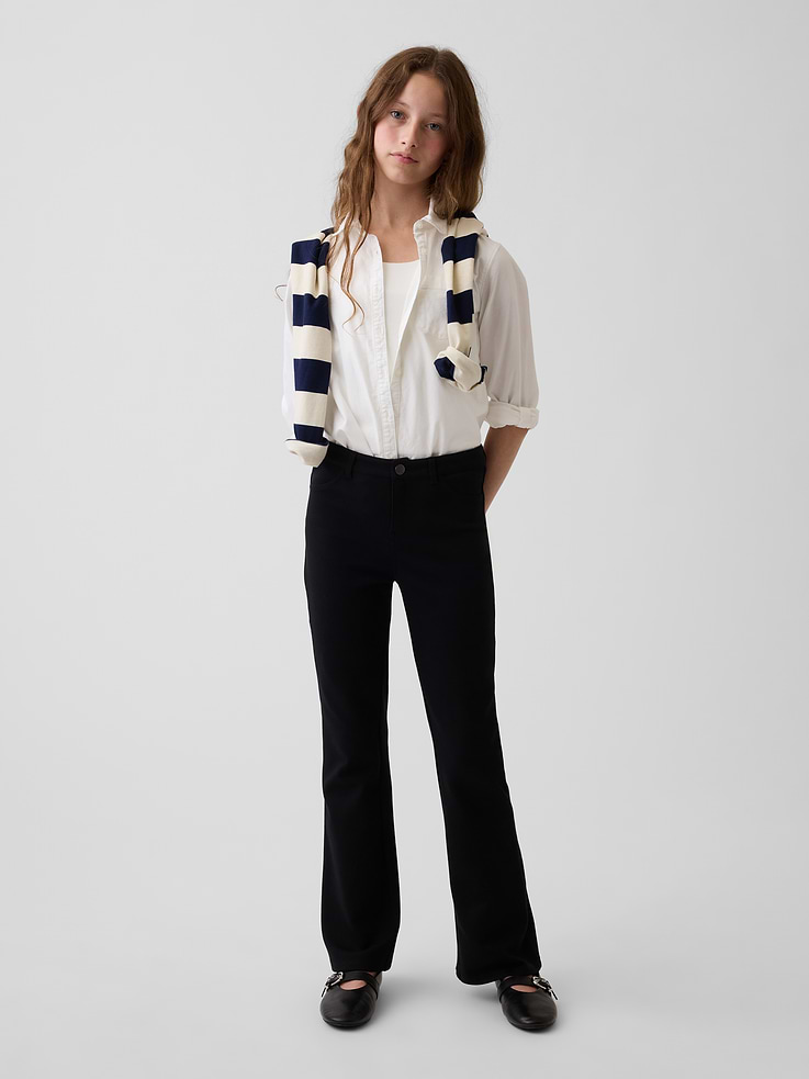 Image number 1 showing, Kids Uniform Ponte Flare Pants