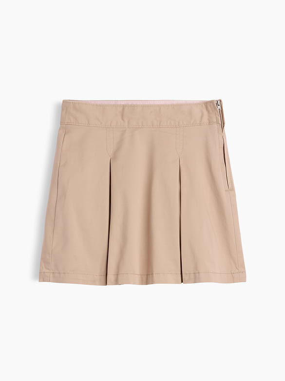 Kids Uniform Pleated Khaki Skort