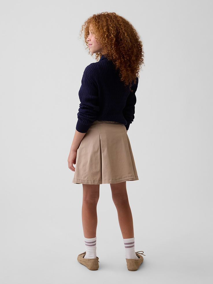 Image number 3 showing, Kids Uniform Pleated Khaki Skort