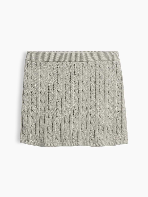 Kids 100% Cotton Cable-Knit Sweater Skort