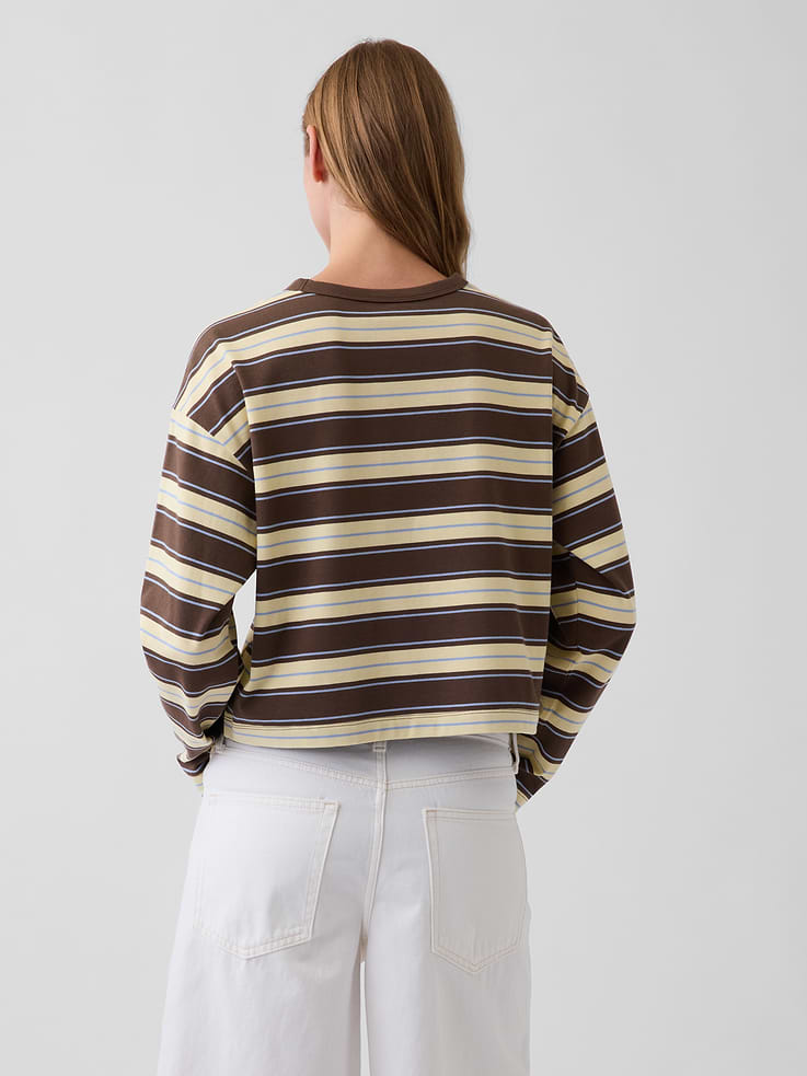Image number 3 showing, Knit Oversized Crop T-Shirt