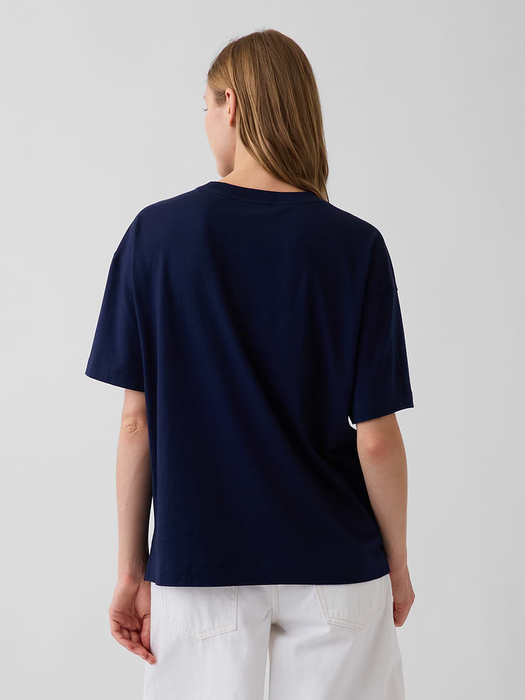 Image 3 of 5, Organic Cotton VintageSoft Oversized Logo T-Shirt
